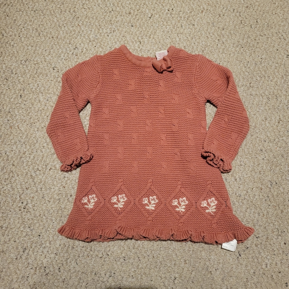 Cynthia Rowley Pink Knit Dress with Floral Accents